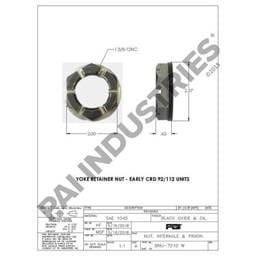Mack Drive Yoke Nut, 23AX164