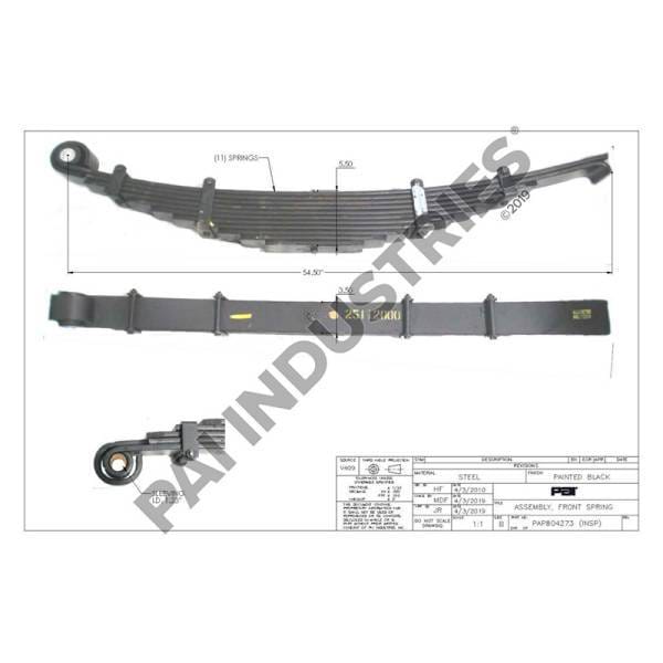 Mack Front Spring Assembly, 2QK3329
