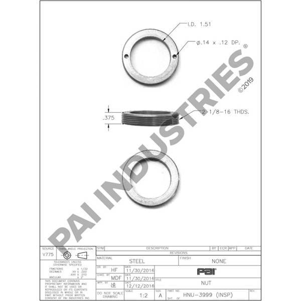 Mack Spanner Nut, 8148-2411521