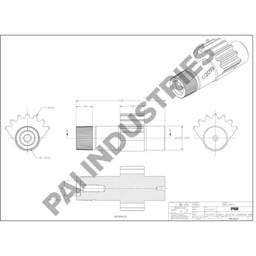 Mack Steering Box Sector Shaft, 8148-18703731