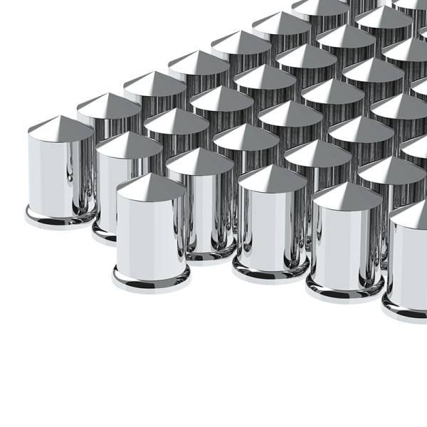 1-1/2" x 3" Chrome Plastic Pointed Nut Covers - Push-On (Color Box of 60), 10011CB thumbnail 3
