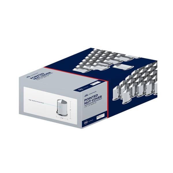 1-1/2" x 3" Chrome Plastic Pointed Nut Covers - Push-On (Color Box of 60), 10011CB thumbnail 4