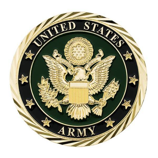 1-3/4" U.S. Military Adhesive Metal Medallion - Army, 22975