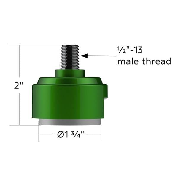 1/2"-13 Thread-On Shift Knob Mounting Adapter For Eaton Fuller Style 13/15/18 Shifter - Emerald Green (Bulk), 70882B thumbnail 5