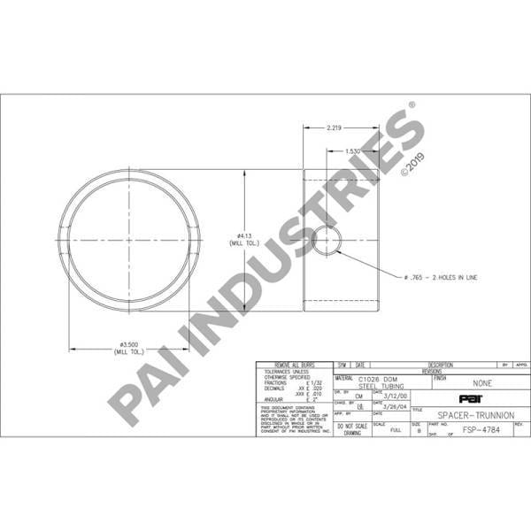 Mack Clamp Spacer, 44RU2221P1