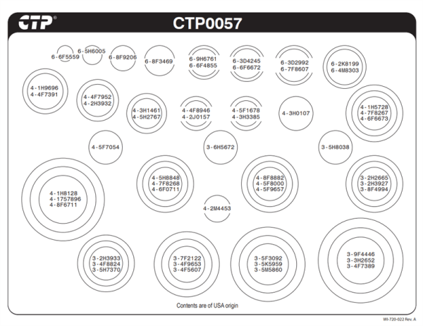Caterpillar Seal, O-Ring Kit, CTP0057 thumbnail 2