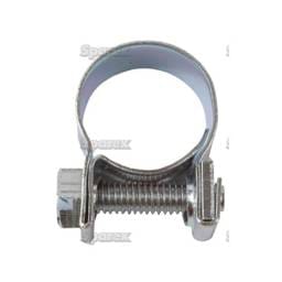 Mini Hose Clamp, Min Diameter 15/32", Max Diameter 37/64", S.11473