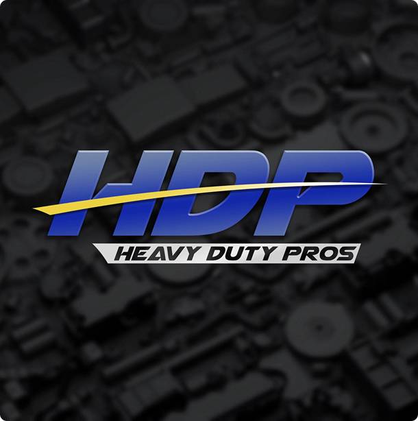 Heavy Duty Pros logo over machine shop parts